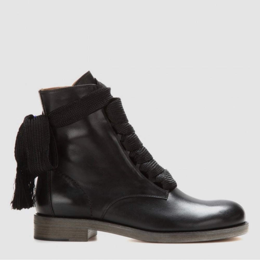 Chloe Black Harper Lace up  Ankle Boots size 37